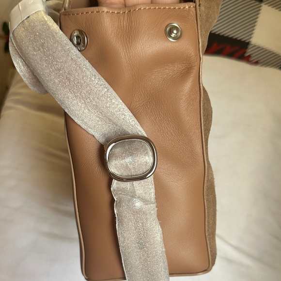 All Saints Tan and Brown Leather Messenger Bag - Picture 13 of 15